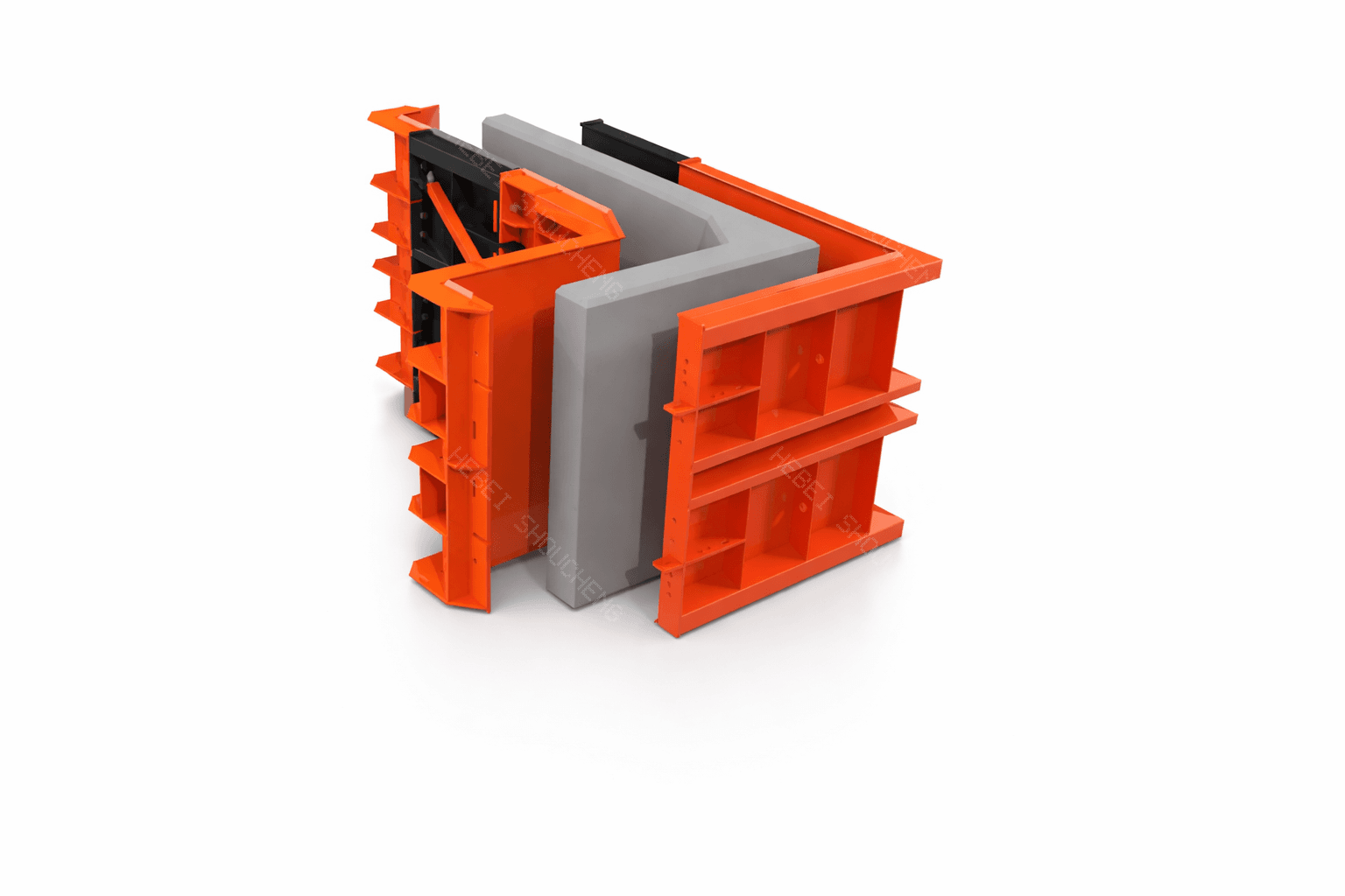 Moule en acier sur mesure pour mur de soutènement en forme de L