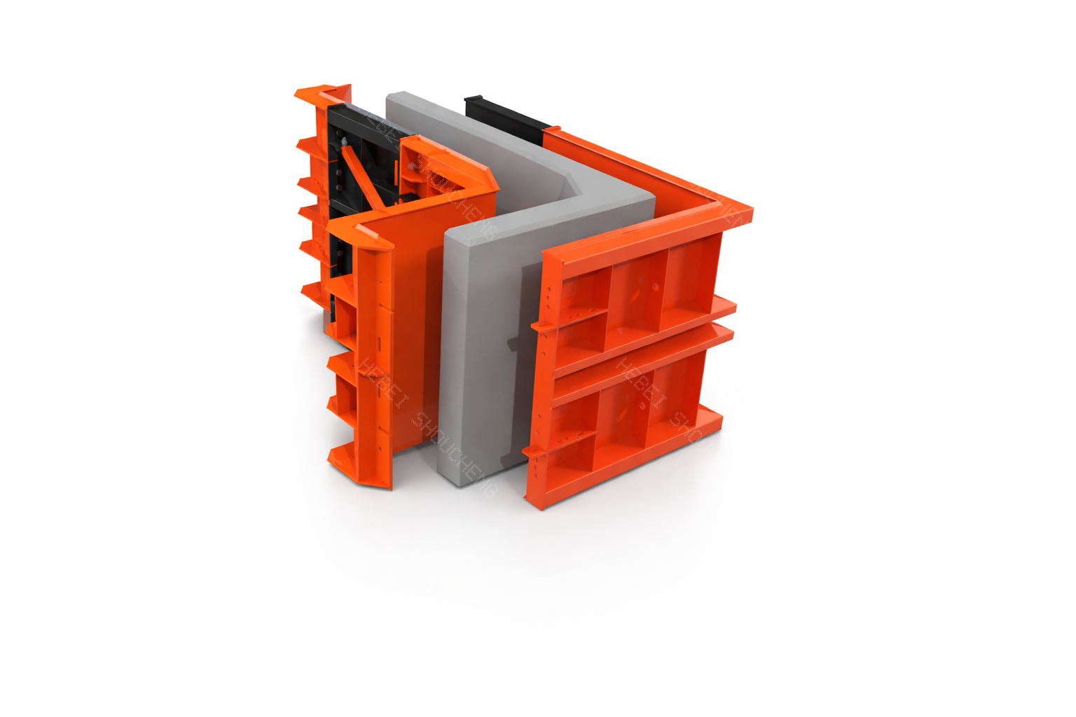 Moule en acier sur mesure pour mur de soutènement en forme de L 1