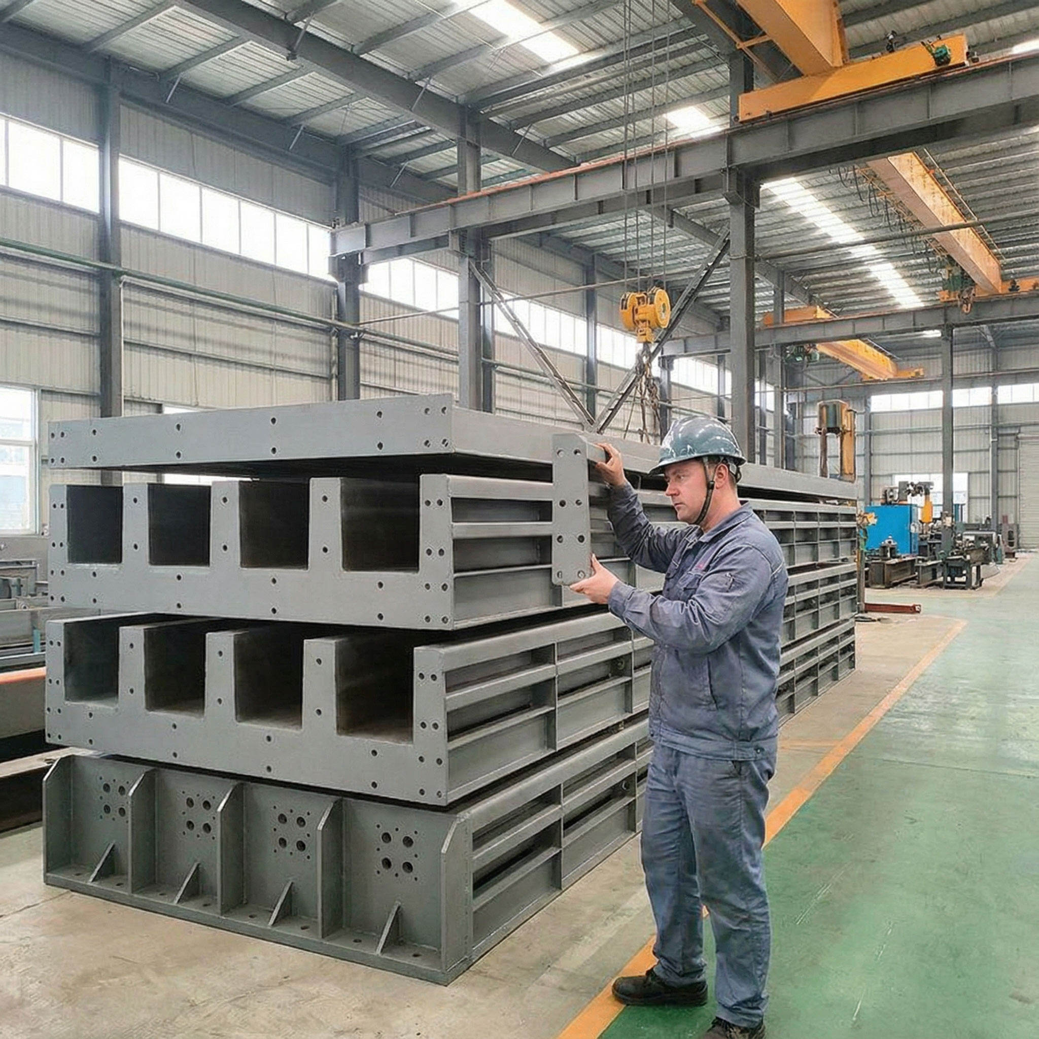 The Newly Launched Concrete Hollow square Pile Steel Formwork Concrete Pile Production Line and Concrete square Pile Molds