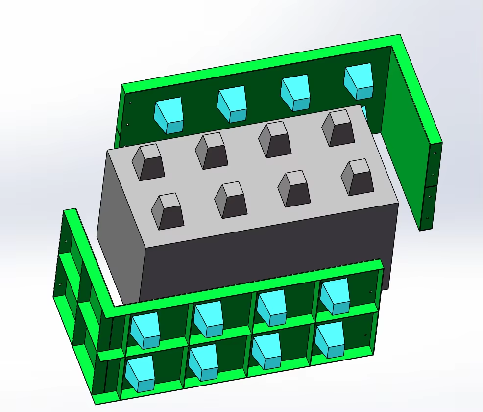 OEM ODM Q235 Steel Concrete Mold, Smooth Surface, Custom Size, High Quality - Concave Convex Block Mold for Construction